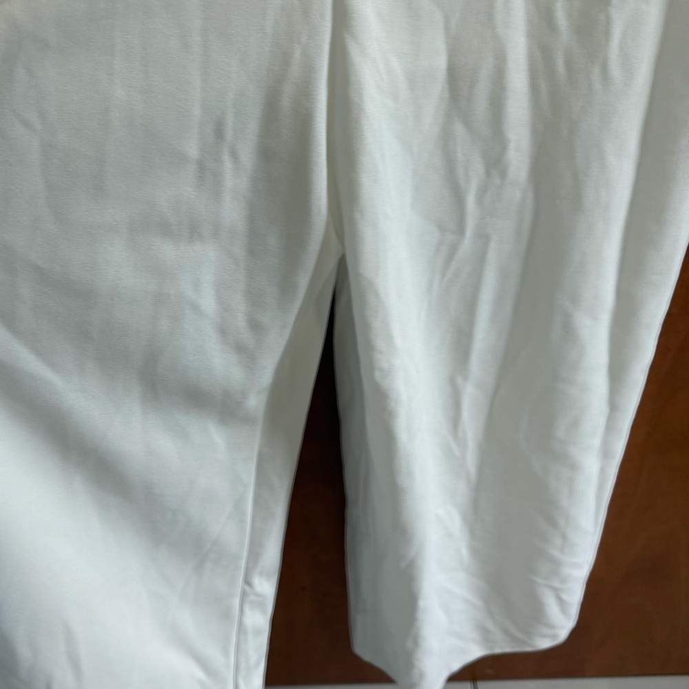 Pantsuit, white, square neckline with a high choker style collar. L, SHEIN, EUC - Picture 5 of 8